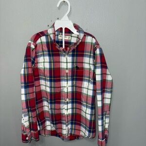 Abercrombie Kids Red and Blue Plaid Button-Down Shirt